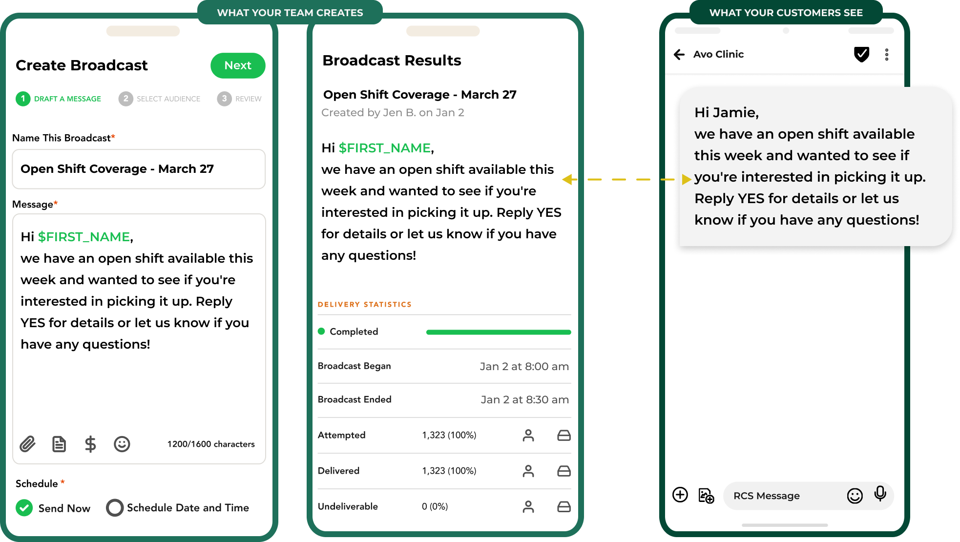 Broadcast engagement dashboard