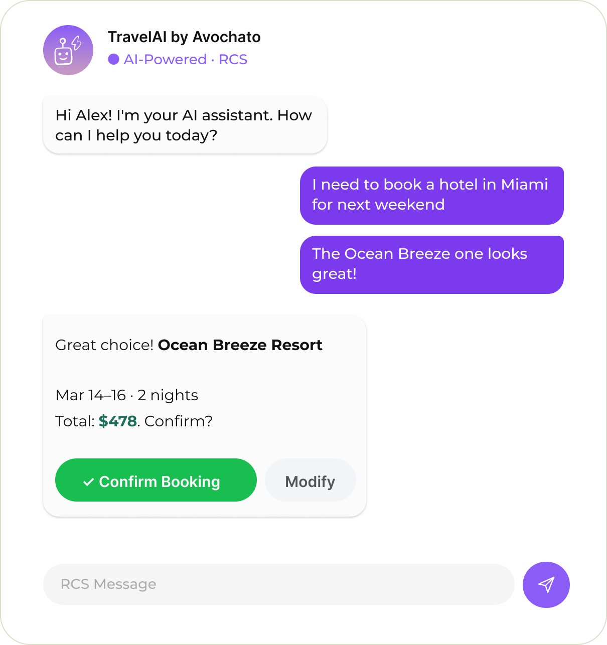 AI-powered RCS conversations